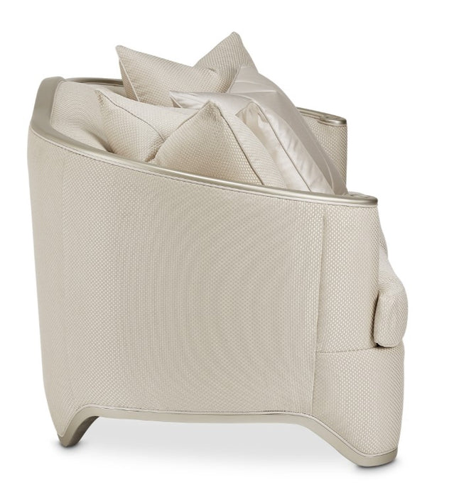 Aico London Place Loveseat in Light Champagne - Bargain Furniture (Detroit, MI)
