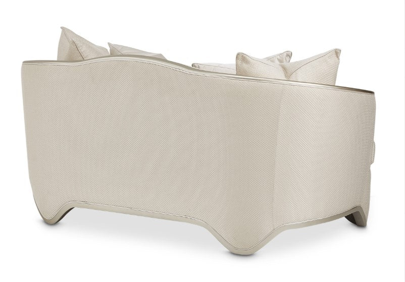 Aico London Place Loveseat in Light Champagne - Bargain Furniture (Detroit, MI)