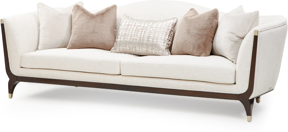 AICO Paris Chic Sofa Cremini in Espresso - Bargain Furniture (Detroit, MI)