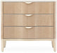 AICO Malibu Crest 3 Drawer Nightstand in Blush image