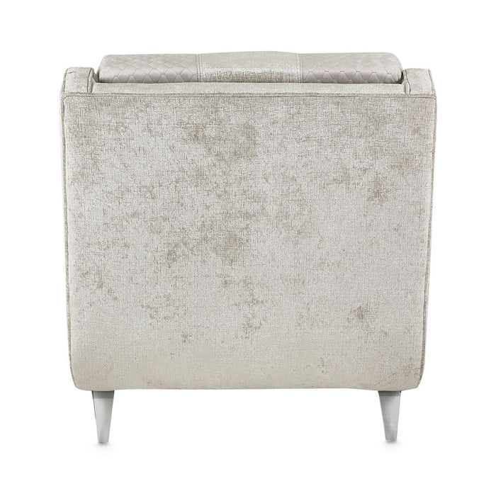 AICO Lanna Armless Chaise in Storm Silver Mist - Bargain Furniture (Detroit, MI)