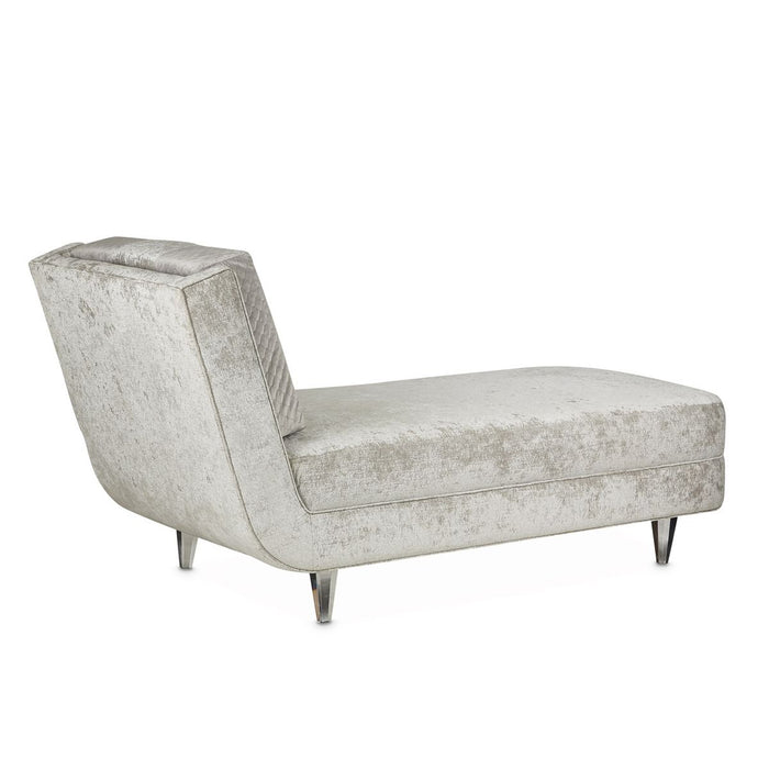 AICO Lanna Armless Chaise in Storm Silver Mist - Bargain Furniture (Detroit, MI)
