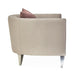 AICO Furniture Linea Matching Chair Metallic in Silver Mist - Bargain Furniture (Detroit, MI)