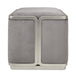 AICO Furniture Linea Linea Ottoman Gray Pearl in Silver Mist - Bargain Furniture (Detroit, MI)