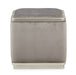 AICO Furniture Linea Linea Ottoman Gray Pearl in Silver Mist - Bargain Furniture (Detroit, MI)