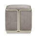 AICO Furniture Linea Linea Ottoman Gray Pearl in Silver Mist - Bargain Furniture (Detroit, MI)