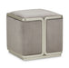 AICO Furniture Linea Linea Ottoman Gray Pearl in Silver Mist - Bargain Furniture (Detroit, MI)