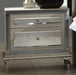 AICO Hollywood Swank Upholstered Nightstand in Crystal Croc - Bargain Furniture (Detroit, MI)