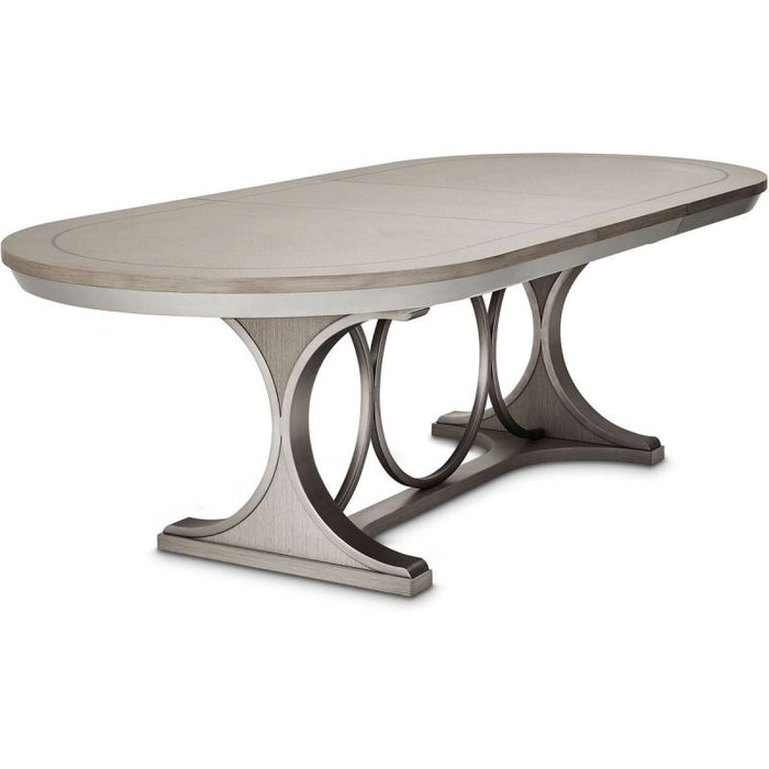 AICO Eclipse Oval Dining Table in Moonlight - Bargain Furniture (Detroit, MI)
