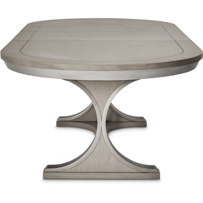 AICO Eclipse Oval Dining Table in Moonlight - Bargain Furniture (Detroit, MI)