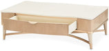 AICO Malibu Crest Rectangular Cocktail Table in Blush - Bargain Furniture (Detroit, MI)