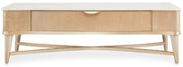 AICO Malibu Crest Rectangular Cocktail Table in Blush - Bargain Furniture (Detroit, MI)