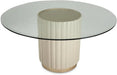 AICO Malibu Crest Round Dining Table in Chardonnay - Bargain Furniture (Detroit, MI)