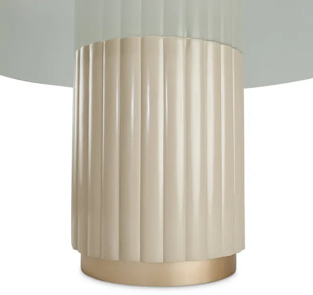 AICO Malibu Crest Round Dining Table in Chardonnay - Bargain Furniture (Detroit, MI)