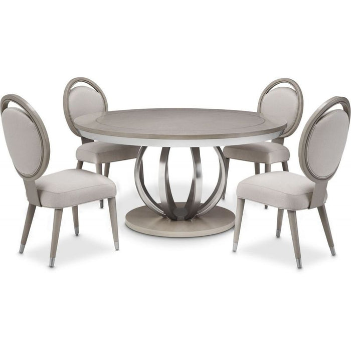 AICO Eclipse Round Dining Table in Moonlight - Bargain Furniture (Detroit, MI)