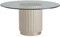 AICO Malibu Crest Round Dining Table in Chardonnay - Bargain Furniture (Detroit, MI)