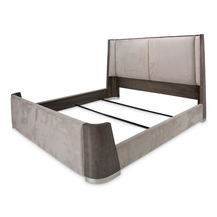 AICO Roxbury Park Cal King Dual-Panel Bed in Slate - Bargain Furniture (Detroit, MI)
