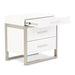 AICO Marquee Nightstand in Cloud White - Bargain Furniture (Detroit, MI)