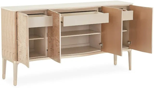 AICO Malibu Crest Sideboard in Blush - Bargain Furniture (Detroit, MI)