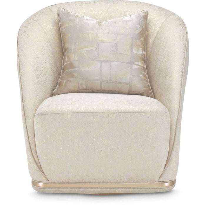 AICO La Rachelle Swivel Chair Gold Rush in Medium Champagne - Bargain Furniture (Detroit, MI)