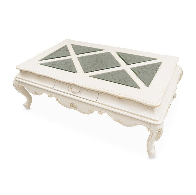 AICO Lavelle Rectangular Cocktail Table in Classic Pearl - Bargain Furniture (Detroit, MI)