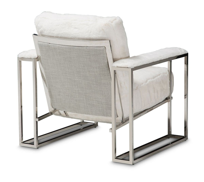 Aico Furniture Trance Chair in White - Bargain Furniture (Detroit, MI)