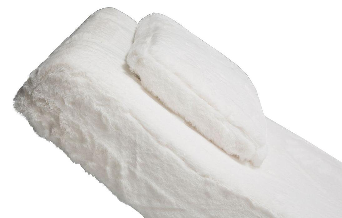 Aico Furniture Trance Upholstered Chaise in White TR-ASTRO41-MST-13 - Bargain Furniture (Detroit, MI)