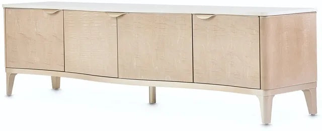 AICO Malibu Crest TV Console in Blush - Bargain Furniture (Detroit, MI)