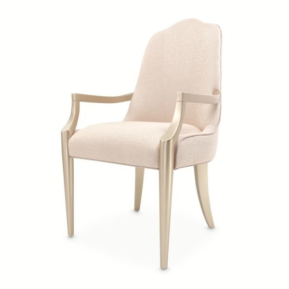 AICO Malibu Crest Arm Chair in Chardonnay (Set of 2) - Bargain Furniture (Detroit, MI)