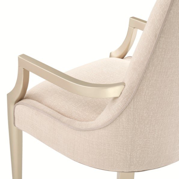 AICO Malibu Crest Arm Chair in Chardonnay (Set of 2) - Bargain Furniture (Detroit, MI)