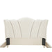 AICO Furniture La Marisia Queen Upholstered Platform Bed in Creamy Pearl - Bargain Furniture (Detroit, MI)