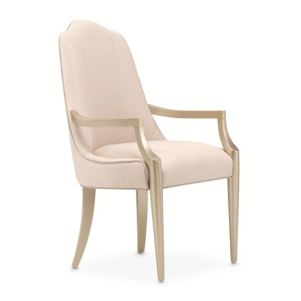 AICO Malibu Crest Arm Chair in Chardonnay (Set of 2) - Bargain Furniture (Detroit, MI)