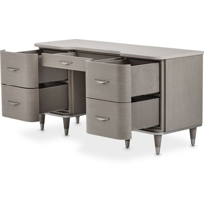AICO Eclipse Vanity/Writing Desk in Moonlight - Bargain Furniture (Detroit, MI)
