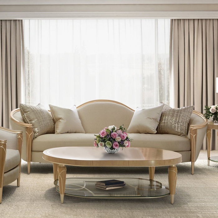 AICO Villa Cherie Chair in Caramel - Bargain Furniture (Detroit, MI)