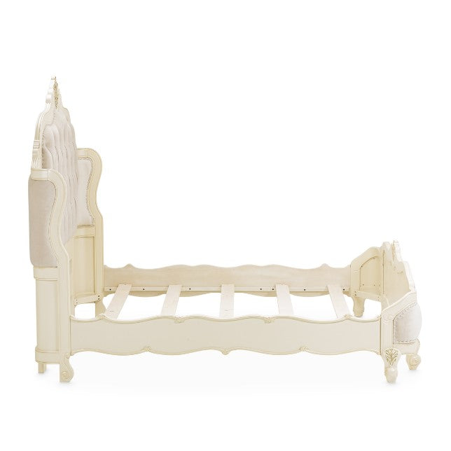 AICO Lavelle Cal King Wing Mansion Bed in Classic Pearl - Bargain Furniture (Detroit, MI)