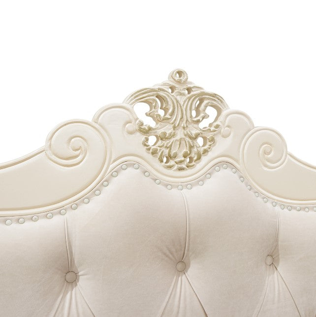 AICO Lavelle Queen Wing Mansion Bed in Classic Pearl - Bargain Furniture (Detroit, MI)