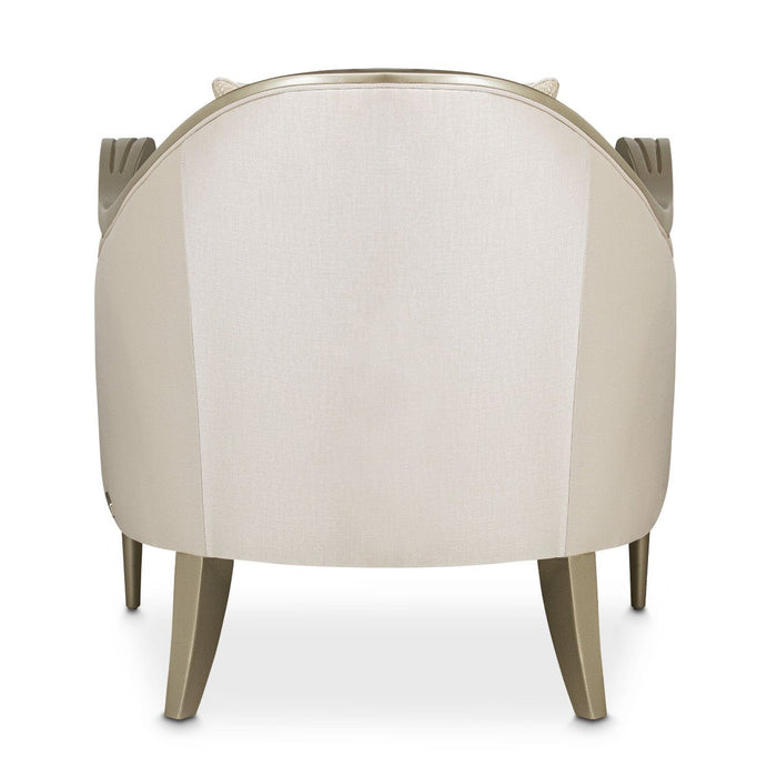 AICO London Place Accent Chair in Champagne - Bargain Furniture (Detroit, MI)