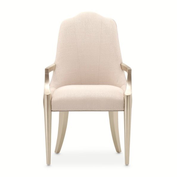 AICO Malibu Crest Arm Chair in Chardonnay (Set of 2) - Bargain Furniture (Detroit, MI)