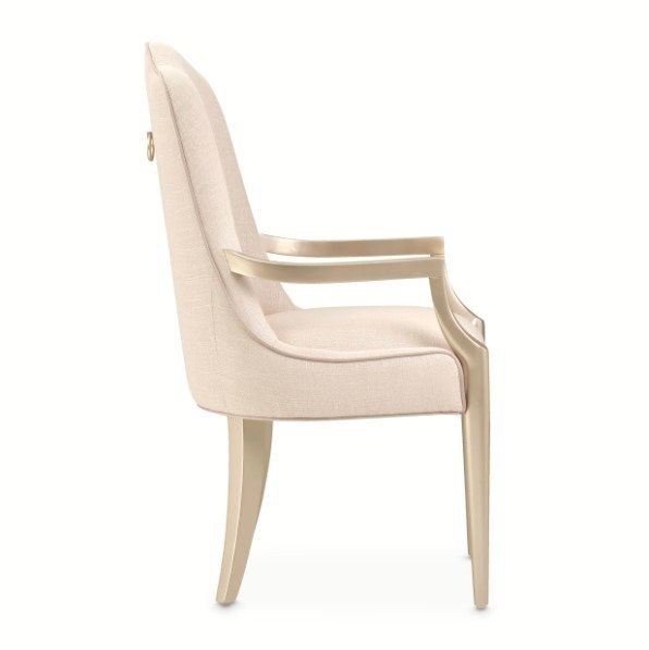 AICO Malibu Crest Arm Chair in Chardonnay (Set of 2) - Bargain Furniture (Detroit, MI)
