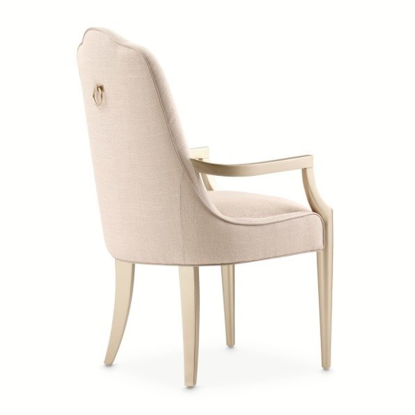 AICO Malibu Crest Arm Chair in Chardonnay (Set of 2) - Bargain Furniture (Detroit, MI)