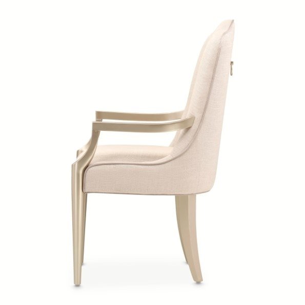 AICO Malibu Crest Arm Chair in Chardonnay (Set of 2) - Bargain Furniture (Detroit, MI)